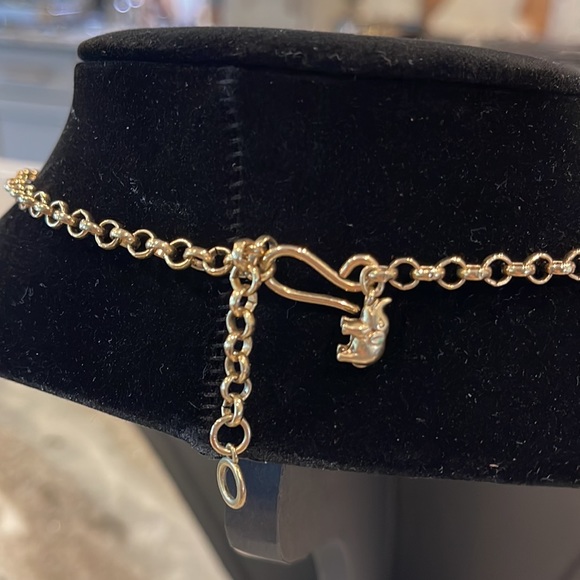 Banana Republic statement necklace layered chain floral gold star - Picture 4 of 4